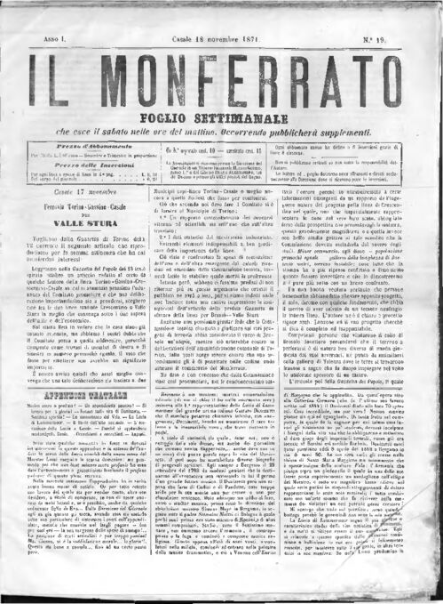 Il Monferrato - Edizione 19 del 18/11/1871